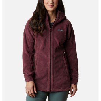 Columbia Benton Springs II Long, Sudaderas Con Capucha Vino Para Mujer | 138469-XNH